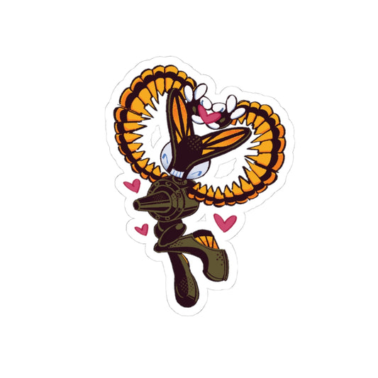 Gun Heart Sticker